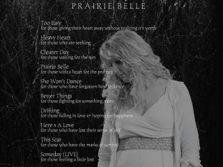 "Prairie Belle" CD Packaging - Panel 1