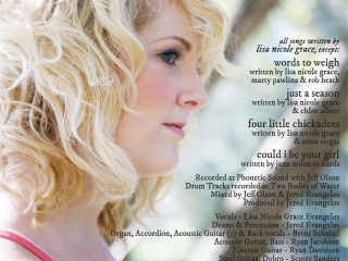 "Tree of Life" CD Packaging - Credits Panel
